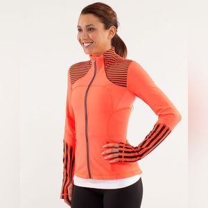 Lululemon Forme Jacket Orange Navy Inkwell Striped